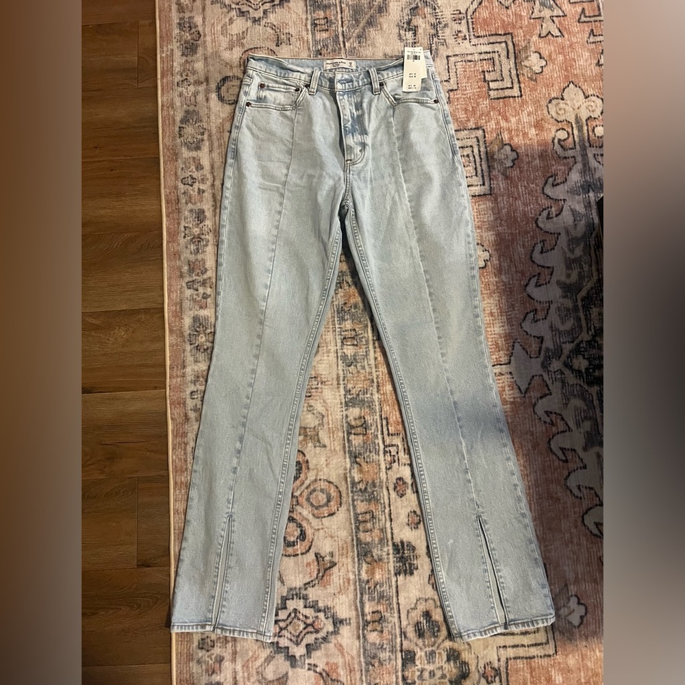 Abercrombie Skinny High Rise Slit Jeans